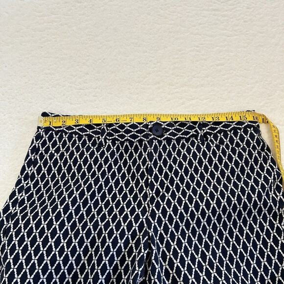 GAP Pants Women's Slim City Fit Navy & White Print Ankle 8R - Picture 5 of 7